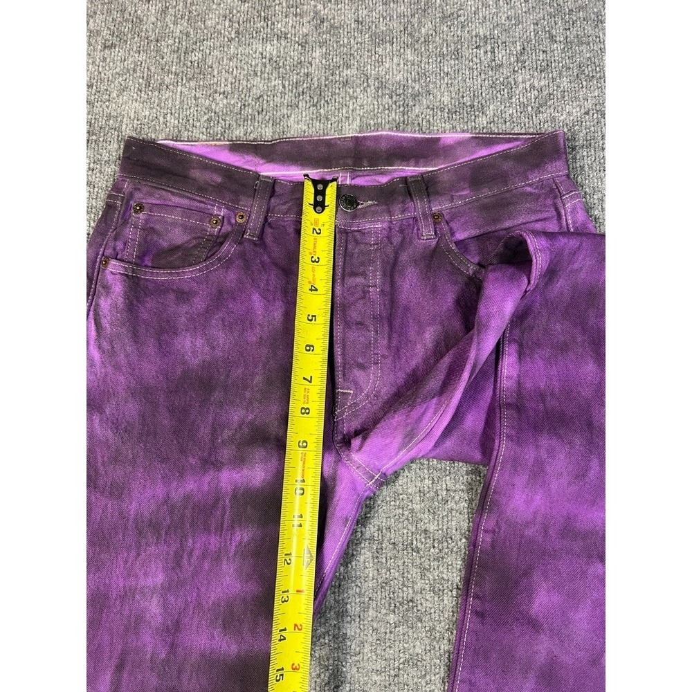 Levi's Men's 501 W30 L32 Purple Overdyed Jeans Y2K Grunge Streetwear Depop Skate - Picture 4 of 15